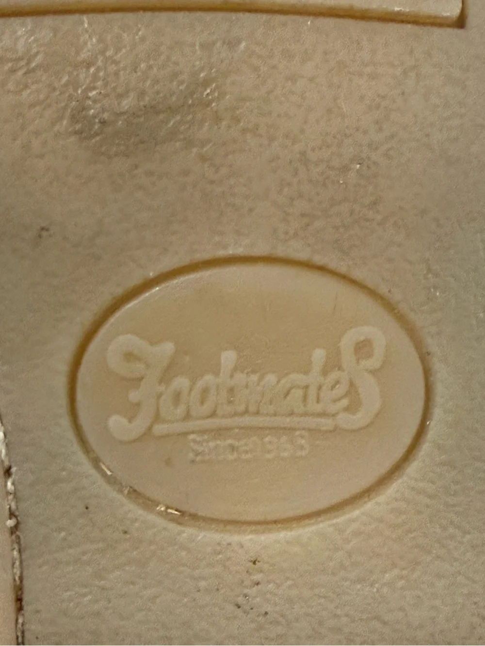 FootMates White T-Strap Harper 7200 Shoes with Gold Buckle